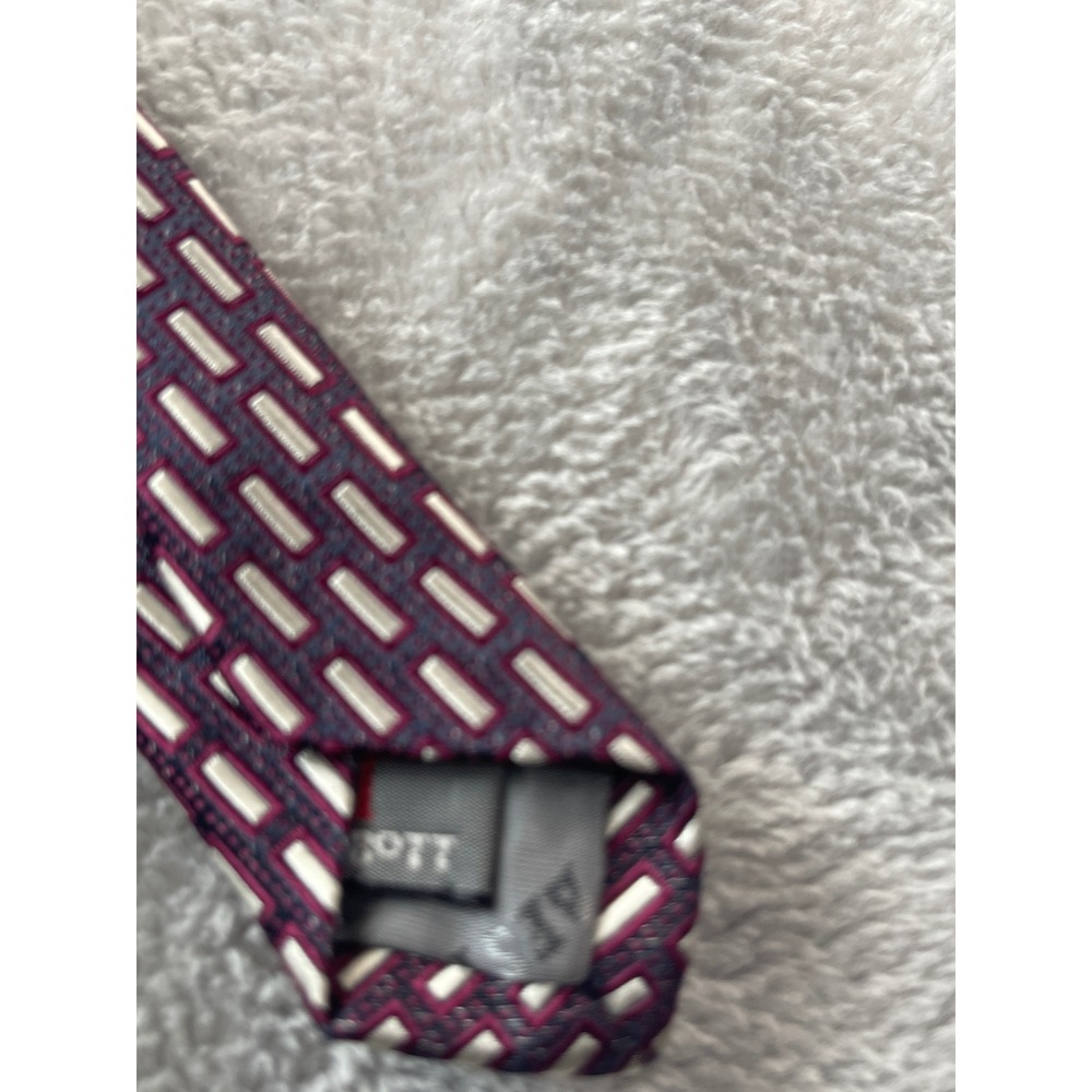 Robert Talbott Necktie Best of Class Rochester Purple Rectangle Pattern - Picture 8 of 10